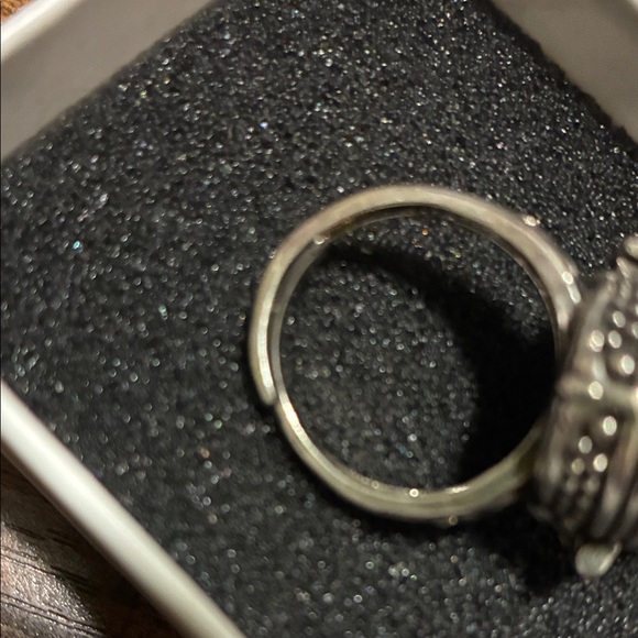 Victorian Lavender Chalcedony Oval Poison Ring - Women's Jewelry - Picture 4 of 4